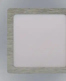 Stropnice LED panelový blok 18 W 4200 K štvorcový chróm