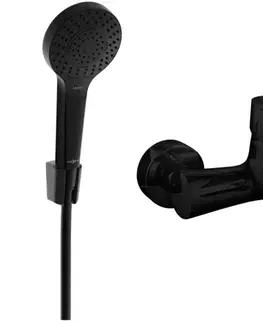 Kúpeľňové batérie MEXEN/S - R05 Kama vaňová batéria so sprchou set, čierna 7253R05-70