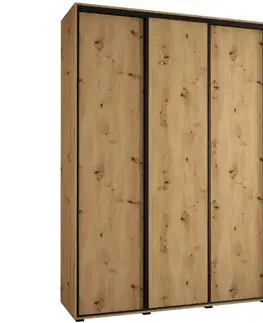 Šatníkové skrine Skriňa 45 Canaris 1 200 artisan/čierna