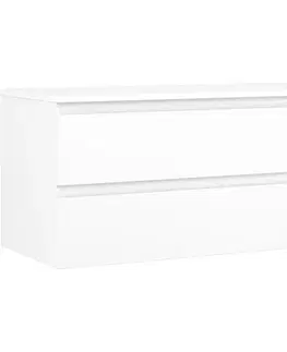 Kúpeľňový nábytok MEXEN/S - Orio kúpeľňová skrinka pod umývadlo 100 cm s doskou, 2 zásuvky, biela mat 91A10-10047-2-BFFC01