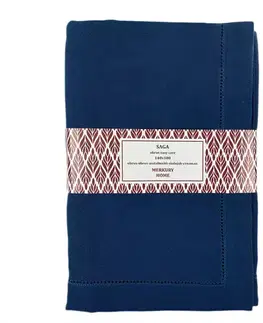 Bytový textil Obrus SAGA indigo 140x180 easy care