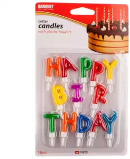 Dekorácie a bytové doplnky Sviečky happy birthday 13 ks