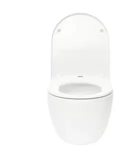 Záchody WC s doskou softclose závesné SAT Fusion biele vírové SATFUS010RTORP SATFUS010RTORP