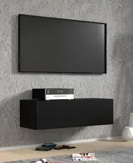 TV stolíky ArtBm Závesný TV stolík BINGO 100 cm | čierny mat