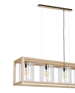 Svietidlá  Luster na lanku LEGNO 4xE27/60W/230V 8424