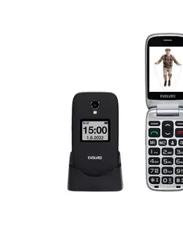 Predlžovacie káble Evolveo - EasyPhone FS vyklápací mobilný telefón pre seniorov 2.8" čierna EP-771-FSB