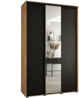 Šatníkové skrine Skriňa 45 Canaris 3 170 artisan/čierna/čierna