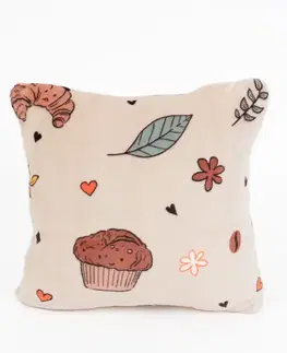 Dekoračné obliečky MKLozkoviny.sk Obliečka na vankúš mikroplyš 40 × 40 cm – Jesenná káva-  -