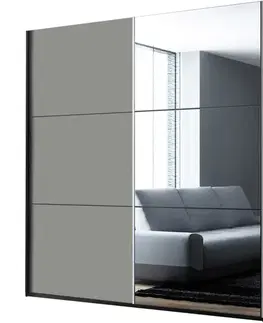 Šatníkové skrine Skriňa Vigo 120 Platinum/zrkadlo