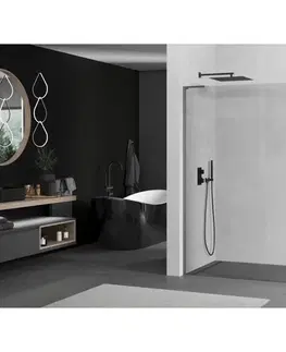 Sprchové dvere MEXEN/S - Kioto L Sprchová zástena WALK-IN 50 x 200, transparent, grafit kartáčovaná 800-050-103-66-00