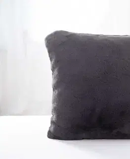 Obliečky MKLozkoviny.sk Obliečka z umelej kožušiny 45 × 45 cm – tmavosivá-  -