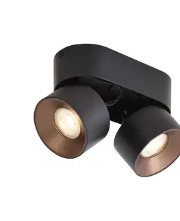 Bodove svetla Modern Surface Spotlight Black GU10 50mm 2-Light Tiltable - Echo