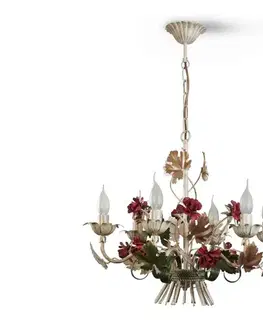 Svietidlá  Luster na reťazi ROSALIA 6xE14/40W/230V 19366-cl96-pla000-cp000