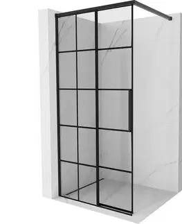 Sprchové dvere MEXEN/S - Rox Sprchová zástena WALK-IN ľavá 70 x 200, čierna kratka 8 mm, čierna 8C2-070-003-70-77-L