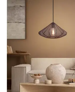 Svietidlá Eglo 43995 - Luster na lanku DOLWEN 1xE27/40W/230V pr. 42,5 cm čierna 43995