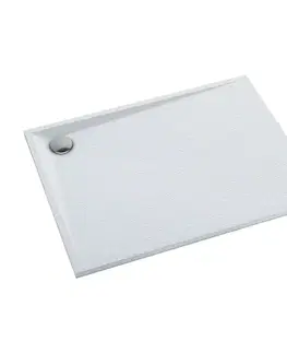 Vane OMNIRES - STONE obdĺžniková sprchová vanička s kamennou štruktúrou, 90 x 120 cm biela mat /BM/ STONE90/120BM