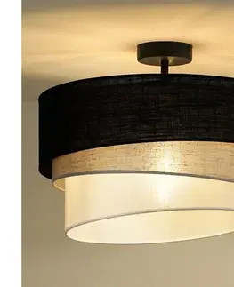 Svietidlá  - Prisadený luster TRIO 1xE27/15W/230V pr. 45 cm čierna/šedá/biela 604901
