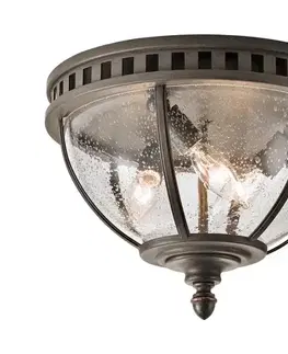 Záhradné lampy Elstead Kichler - Vonkajšie stropné svietidlo HALLERON 3xE14/40W/230V IP44 antracit KL-HALLERON-F