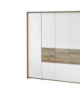 Šatníkové skrine Šatníková skriňa PAMA 310 dub grand/ biela