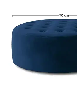 Taburetky NABBI Maia okrúhla taburetka tmavomodrá