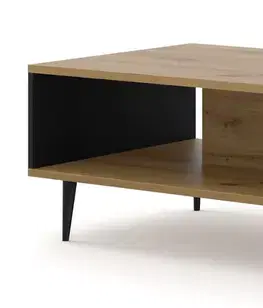 Konferenčné stolíky ArtBm Konferenčný stolík RAVENNA B 90 | dub artisan / čierna matná Prevedenie: Dub artisan / čierna matná  / čierne nohy