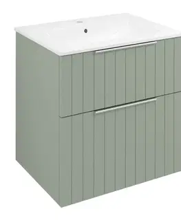 Kúpeľňový nábytok SAPHO - CIRASA STRIP umývadlová skrinka 59,2x64x46cm, verde CR601-4444S