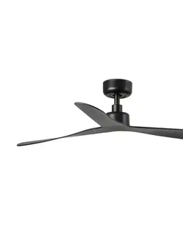 Ventilátory FARO Barcelona FARO 34196 - Stropný látor ROCKER M pr. 132 cm čierny + diaľkové ovládanie 34196