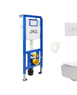 Záchody Cenově zvýhodněný závěsný WC set Jika do lehkých stěn / předstěnová montáž + WC SAT Brevis SIKOJSW1 SIKOJSW1