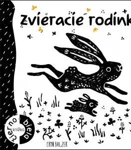 Leporelá, krabičky, puzzle knihy Zvieracie rodinky: Čiernobiela knižka - Erin Balzer
