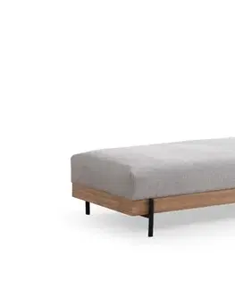 Taburety a podnožky Puf Eti Oak Pouffe - Grey