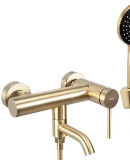 Kúpeľňové batérie REA - Vaňová nástenná batéria Clif - matná Brush Gold REA-B4242