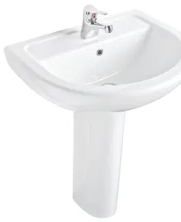 Umývadlá OLSEN SPA - Nástenné umývadlo COMPACT 60 - Polostĺp k umývadlu - Bez, Stĺp k umývadlu - Bez stĺpu OLKGKO05LVB01