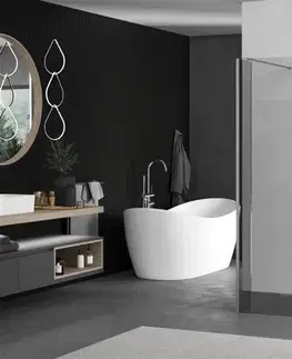 Sprchové dvere MEXEN/S - Kioto Sprchová zástena WALK-IN voľne stojaca 95 x 30 x 30, transparent, chróm 800-095-030-222-01-00-030
