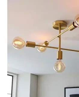 Svietidlá Endon 98786 - Luster na tyči SOHAN 5xE27/10W/230V mosadz 98786