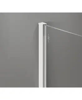 Sprchové dvere MEXEN/S - Kyoto-X Sprchová zástena WALK-IN 110 x 110, transparent 10 mm, biela 800-110-202-20-00-110-X
