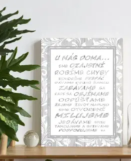 Tabuľky do bytu Obraz na stenu - U nás doma