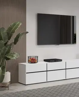 TV stolíky BRENDON 40 TV stolík, biela / čierna 