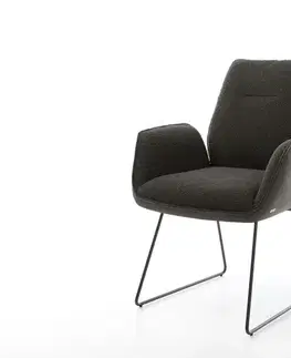 Jedálenské stoličky DELIFE Jedálenská stolička Zoa-Flex zmiešané materiály čierna tenká podstava čierna vrecková pružina