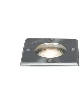 Vonkajšie zápustné svietidlá Zapojený bodový svietidlo oceľ 10,5 cm IP65 - Basic Square