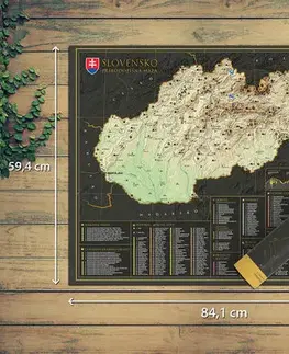 Slovensko a Česká republika Stieracia mapa Slovenska prírodopisná - Kolektív autorov