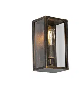 Vonkajšie nástenné svietidlá Vintage nástenná lampa starožitné zlato 26 cm IP44 - Charlois