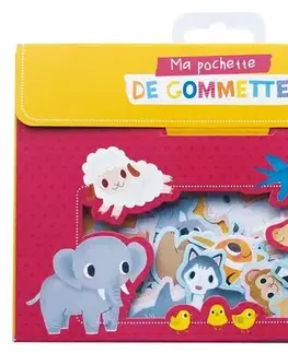 Nalepovačky, vystrihovačky, skladačky 100 samolepek - bebes animaux/mláďata