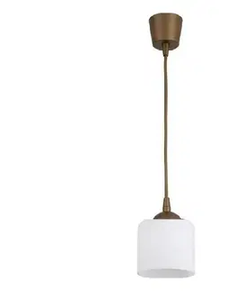 Svietidlá BRILAGI - LED luster na lanku RETRO GLASS 1xE27/60W/230V pr. 10 cm hnedá/biela NSTK7006+TK8611A