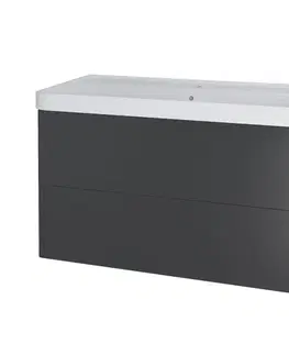 Kúpeľňový nábytok Mereo Siena, kúpeľňová skrinka s keramickým umývadlom 101 cm, antracit mat CN4321