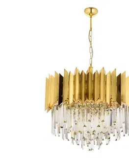 Svietidlá  Luster na reťazi CRYSTALLINE 8xE27/40W/230V zlatý 301AUR1173