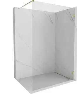Sprchové dvere MEXEN/S - Lunar Sprchová zástena WALK-IN pravá 60 x 200, transparent 8 mm, zlato 830-060-000-50-00-P
