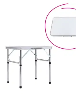 Záhradné stoly KONDELA Kepi Typ 2 skladací kempingový stôl sivá
