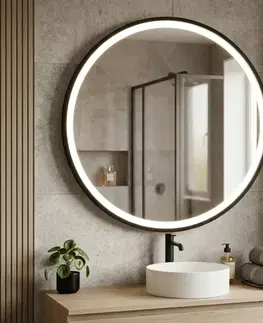 Kúpeľňové zrkadlá Zrkadlo v ráme LED 72 FI70