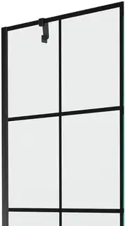 Sprchové dvere MEXEN/S - Next vaňová zástena FIX 70x150, čierny dekor, čierna 895-070-000-00-77-70