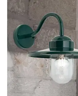 Svietidlá Orion AL 11-1313 - Vonkajšia nástenná lampa EDWARD 1xE27/60W/230V IP44 zelená AL 11-1313 grün